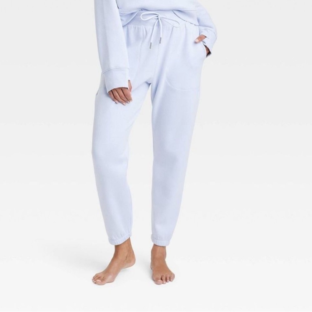 Women's Fleece Joggers - All in Motion Lavender light purple new lounge pants - Picture 3 of 9